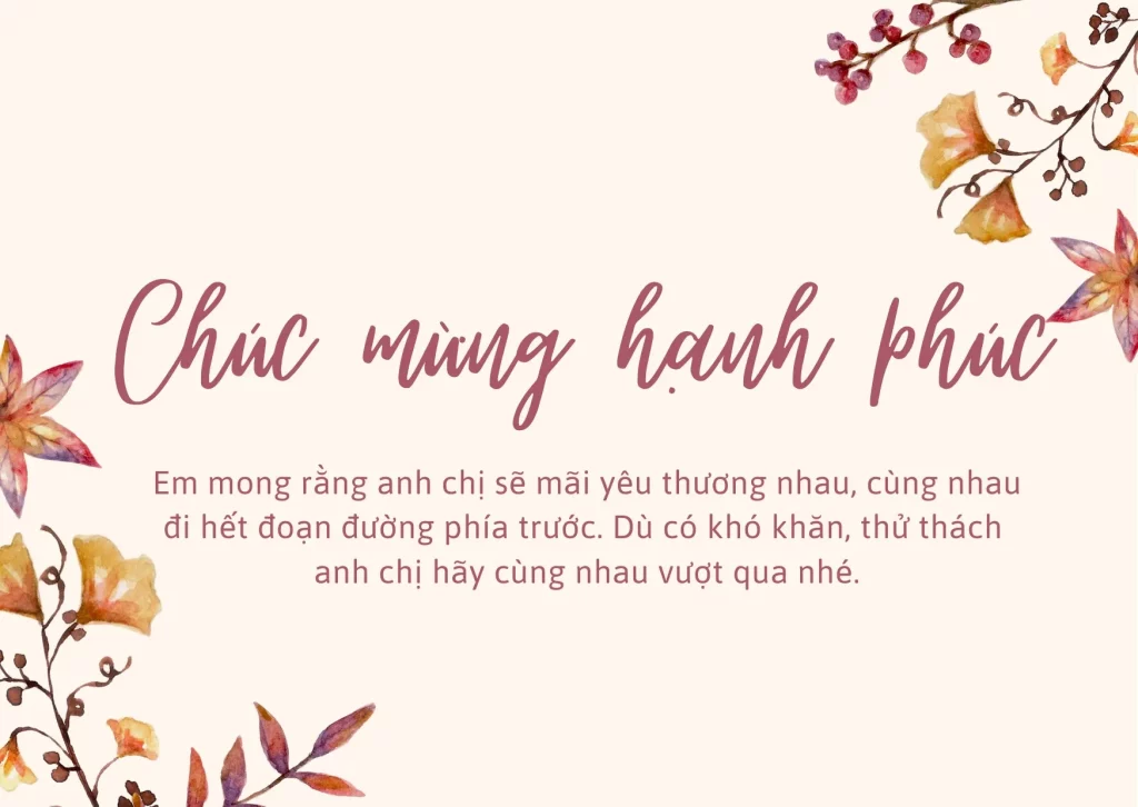 lời chúc đám cưới hay